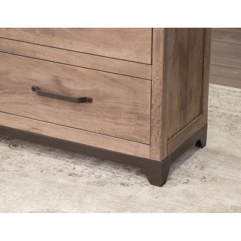 International Furniture Direct Natural Parota 5 Drawers, Chest | Wayfair inside Care tips and maintenance routines for preserving your Granville Parota dresser