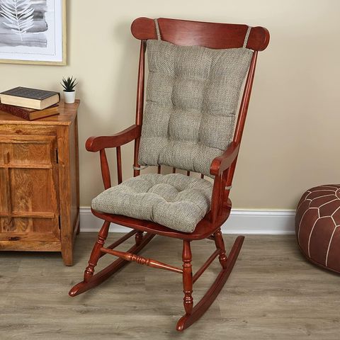 Klear Vu Omega Non-Slip Rocking Chair Cushion Set With Thick Padding ... within Rocking Chair With Cushion Bamboo