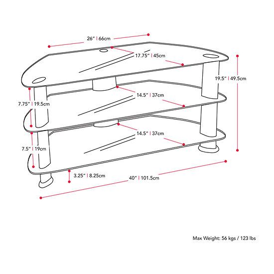Laguna 40&quot; Tv Stand, Color: Satin Black - Jcpenney for Creating Visual Balance with Laguna Satin Black TV Stand Placement