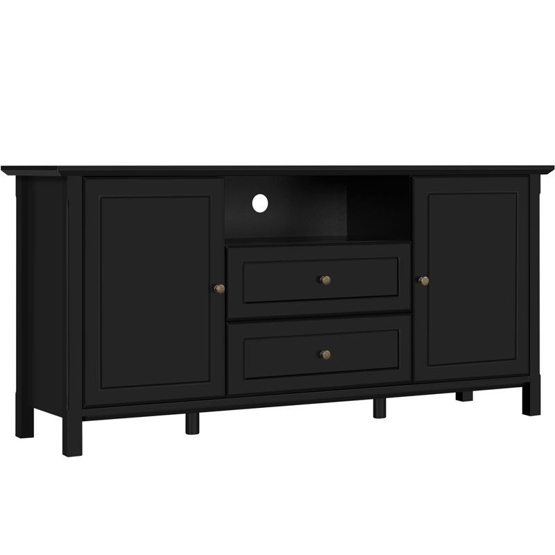 Lark Manor™ Anosh 58'' Tv Stand For 65'' Tv, Black Media Console With ... with Exploring the Functional Benefits of Taft 58 Black Entertainment Furniture
