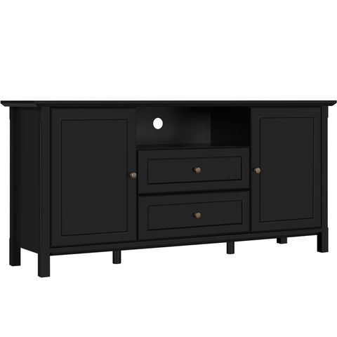 Lark Manorâ„¢ Anosh 58'' Tv Stand For 65'' Tv, Black Media Console With ... with Exploring the Functional Benefits of Taft 58 Black Entertainment Furniture