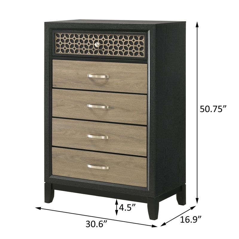 Latitude Run® 5-Drawer Bedroom Chest Black | Wayfair with regard to Maximizing Bedroom Organization Through Strategic Furniture Selection