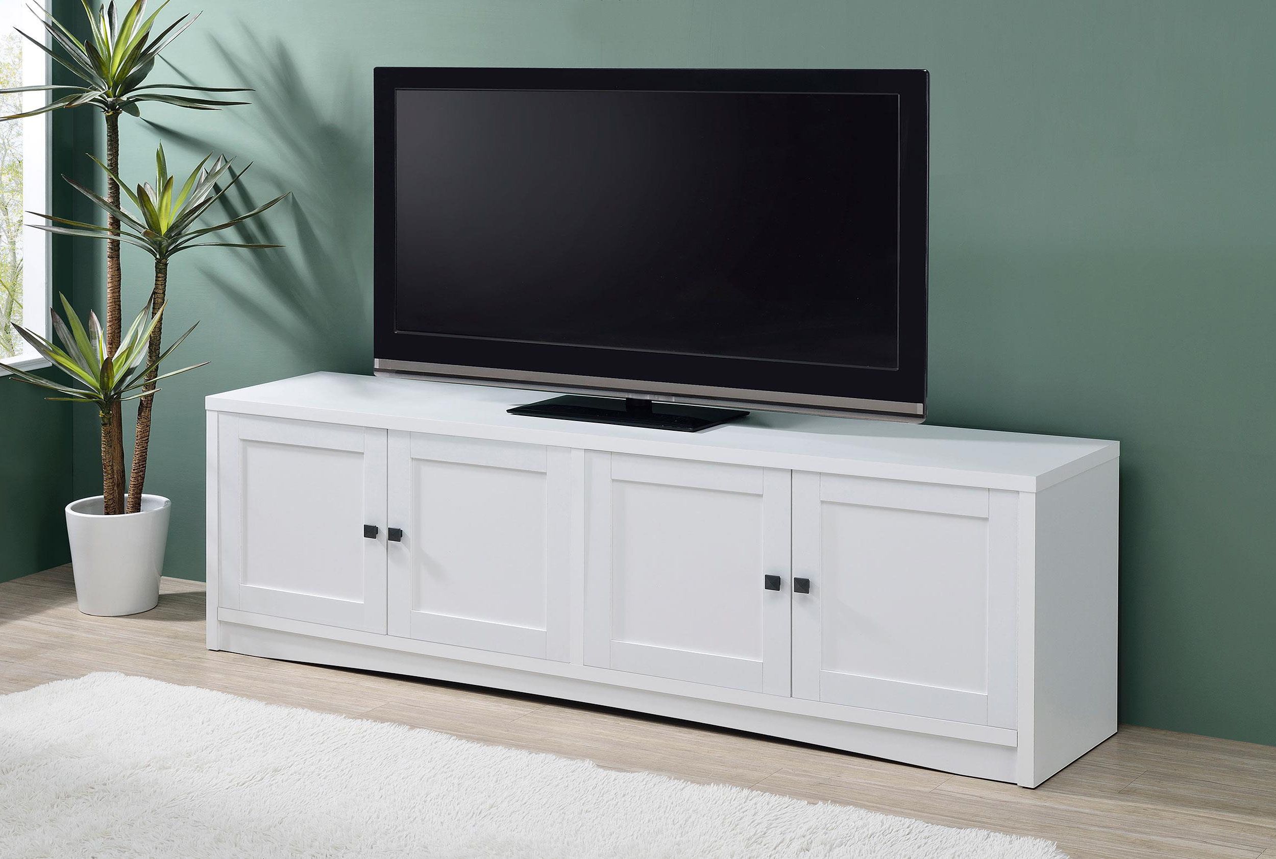 Loon Peak 4-Door Engineered Wood 78-Inch Tv Stand Dark Pine - Wayfair ... with regard to Laughlin 4-Door Engineered Wood 78&quot; Tv Stand Dark Pine