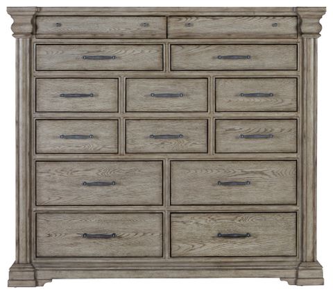 Madison Ridge 14 Drawer Master Chest In Heritage Taupe By Pulaski ... with regard to The Practical Benefits of Choosing Heritage Taupe Bedroom Storage