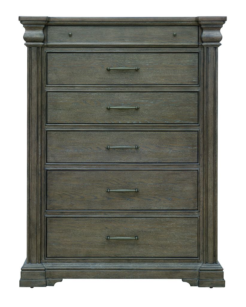 Madison Ridge Brown 6 Drawer Chest In Natural Bark By Pulaski ... pertaining to Pulaski Furniture Bedroom Madison Ridge 6-Drawer Chest, Heritage Taupe