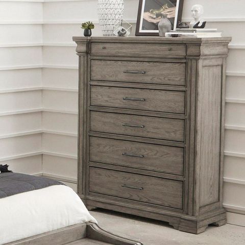 Madison Ridge Drawer Chest Pulaski Furniture, 1 Reviews | Furniture Cart with Pulaski Furniture Bedroom Madison Ridge 6-Drawer Chest, Heritage Taupe
