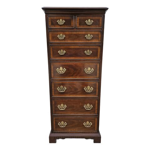 Mahogany Chippendale Seven Drawer Lingerie Chest - Drexel | Chairish pertaining to 7-Drawer Lingerie Chest, Black