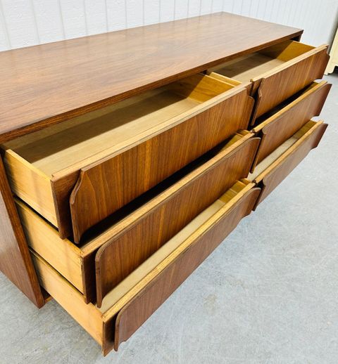 Mid-Century Modern Walnut Double Dresser For Sale At 1Stdibs regarding The evolution of walnut double dressers from mid-century design movement
