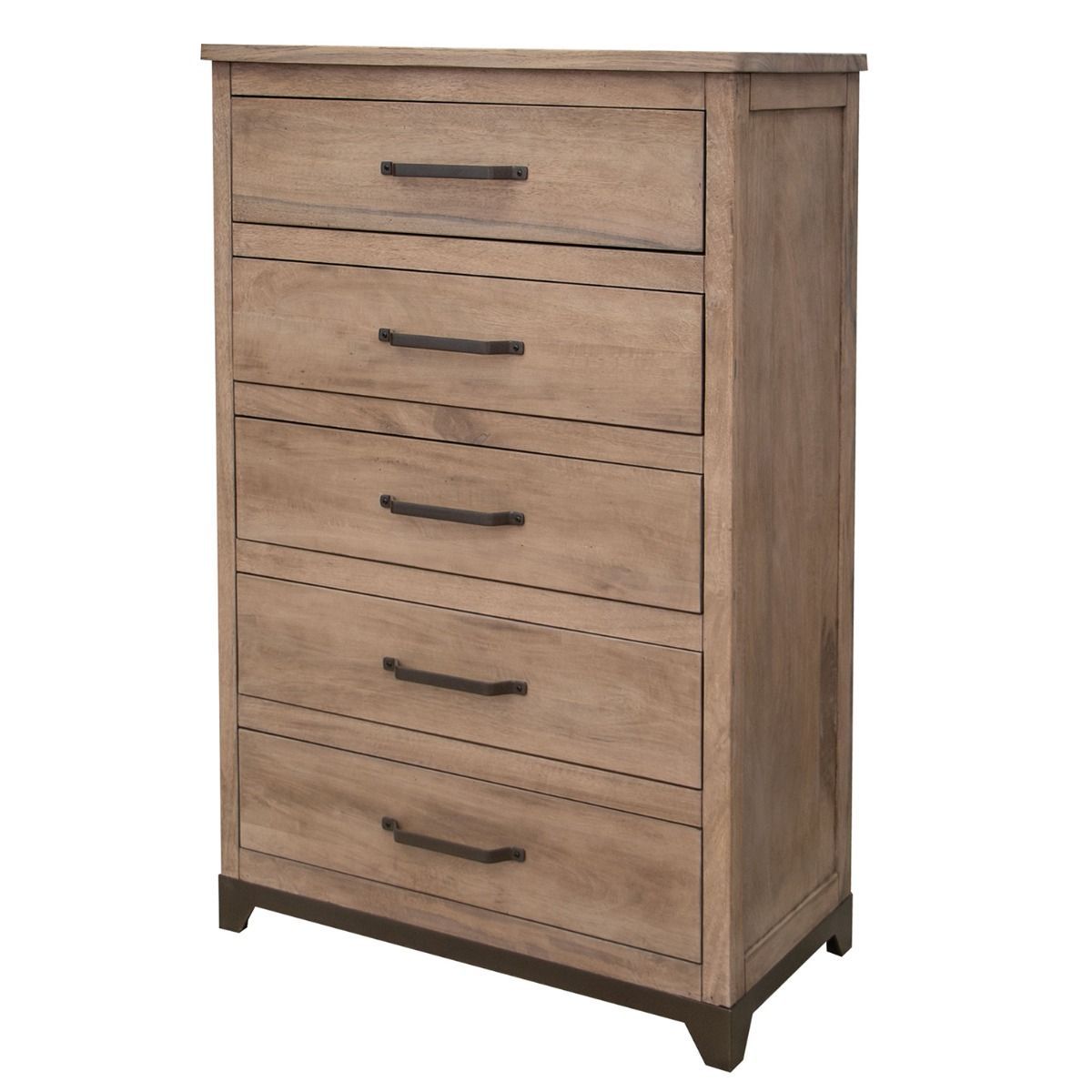 Modern Parota 5 Drawer Natural Wood Chest with regard to Granville Parota 5 Drawer Highboy Dresser