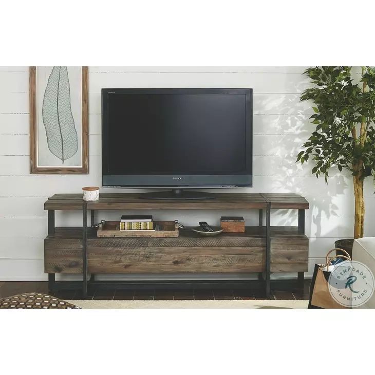Modern Timber Brown Entertainment Console From Hammary | Coleman Furniture for Hammary Sunset Valley Entertainment Console, Brown