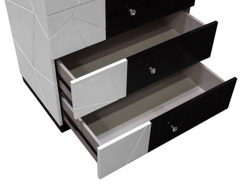 Modern White And Black 5-Drawer Chest - Contemporary - Dressers - By ... intended for Understanding the Versatility of Modern White and Black 5-Drawer Chest Solutions