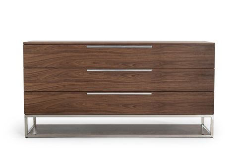 Modrest Heloise – Contemporary Walnut & Stainless Steel Dresser – Atlas ... with regard to Creating Cohesion in Home Furnishing Choices