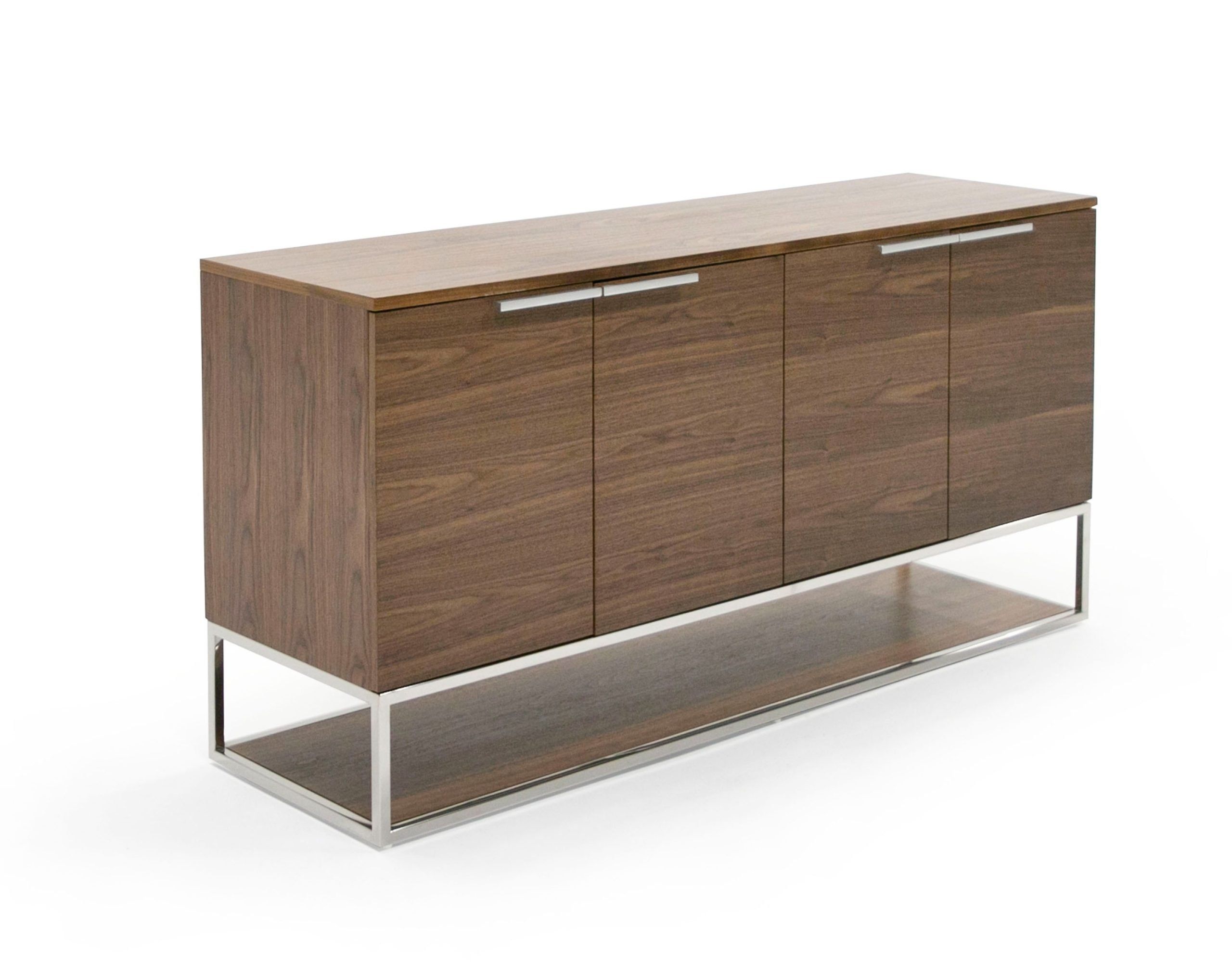 Modrest Heloise - Modern Walnut And Stainless Steel Buffet | Atlas ... regarding Creating Cohesion in Home Furnishing Choices