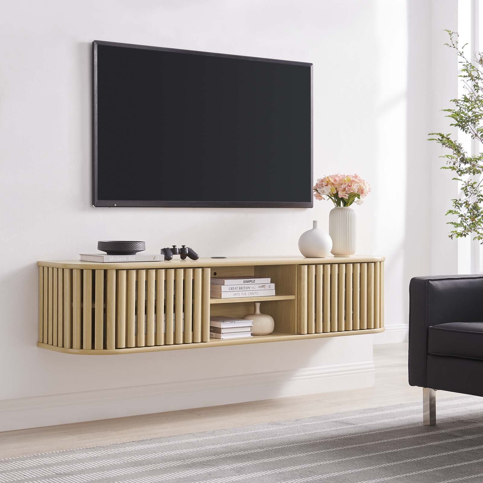 Maximizing Space with Contemporary Wall-Mounted Media Furniture