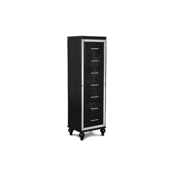 New Classic Home Furnishings New Classic Furniture Valentino Black 7 ... pertaining to 7-Drawer Lingerie Chest, Black