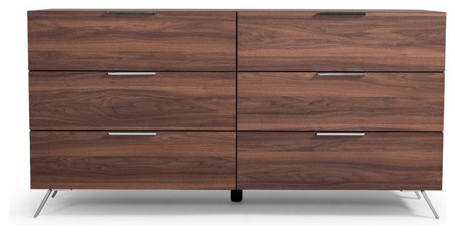 Craftsmanship and Materials in Nova Domus Brooklyn Italian Modern Walnut Dresser Construction