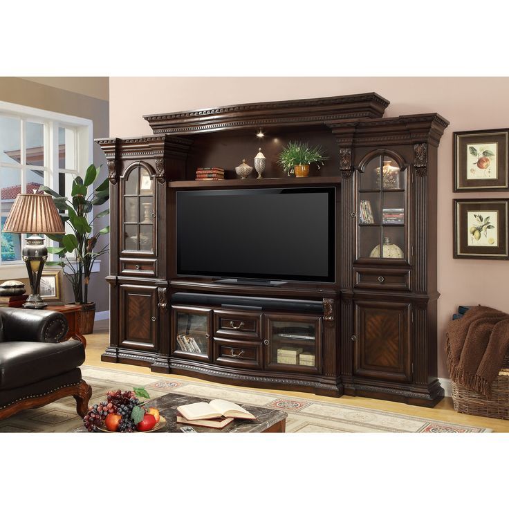 Design Insights into the Emma Mason Signature Sherborne 4pc Entertainment Estate Wall in Dark Almond