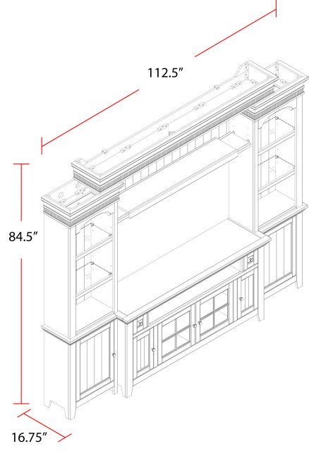 Parker House Tidewater 72&quot; Console Entertainment Wall - Traditional ... for Parker House Tidewater 72 Console Entertainment Wall, Vintage