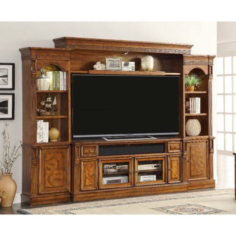 Parker House Toscano 72" Console Entertainment Wall In Antique Vintage ... throughout Parker House Tidewater 72 Console Entertainment Wall, Vintage