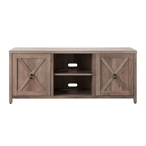 Pemberly Row 58" Modern Farmhouse Double Sliding Door Wood Tv Stand In ... for Pemberly Row 58" Barn Door Tv Stand In Barnwood