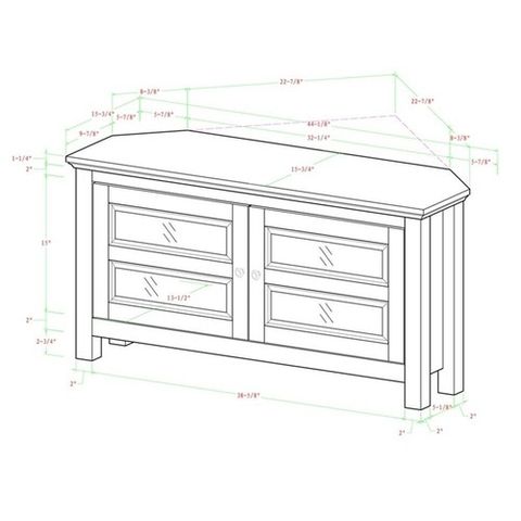 Pemberly Row Transitional Wood Corner Tv Stand For Tvs Up To 44" In ... inside Comparing Pemberly Row Transitional Wood Corner TV Stand with Other Options