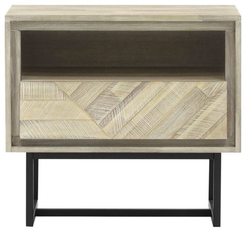 Peridot 1 Drawer Nightstand, Natural Acacia Wood - Industrial ... with regard to The Artisanal Craftsmanship Behind Peridot's Natural Acacia Wood Furniture