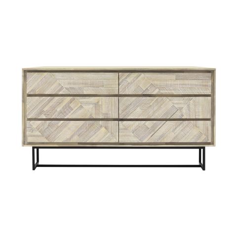 Peridot 6 Drawer Dresser In Natural Acacia Wood - Walmart.com regarding The Artisanal Craftsmanship Behind Peridot's Natural Acacia Wood Furniture