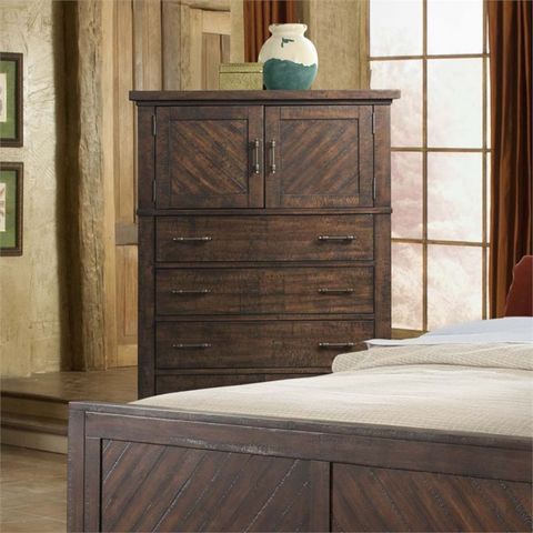 Picket House Furnishings Dex 4 Drawer Chest In Walnut | Bush Furniture ... throughout Creating storage solutions that honor both form and function in bedroom organization