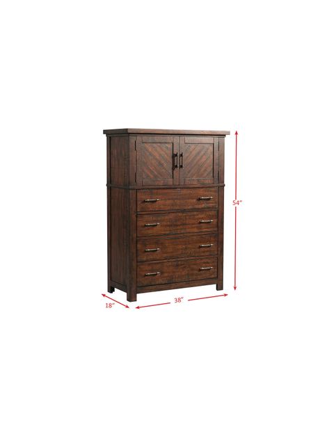 Picket House Furnishings Dex 4 Drawer Chest In Walnut - Rustic ... pertaining to Creating storage solutions that honor both form and function in bedroom organization