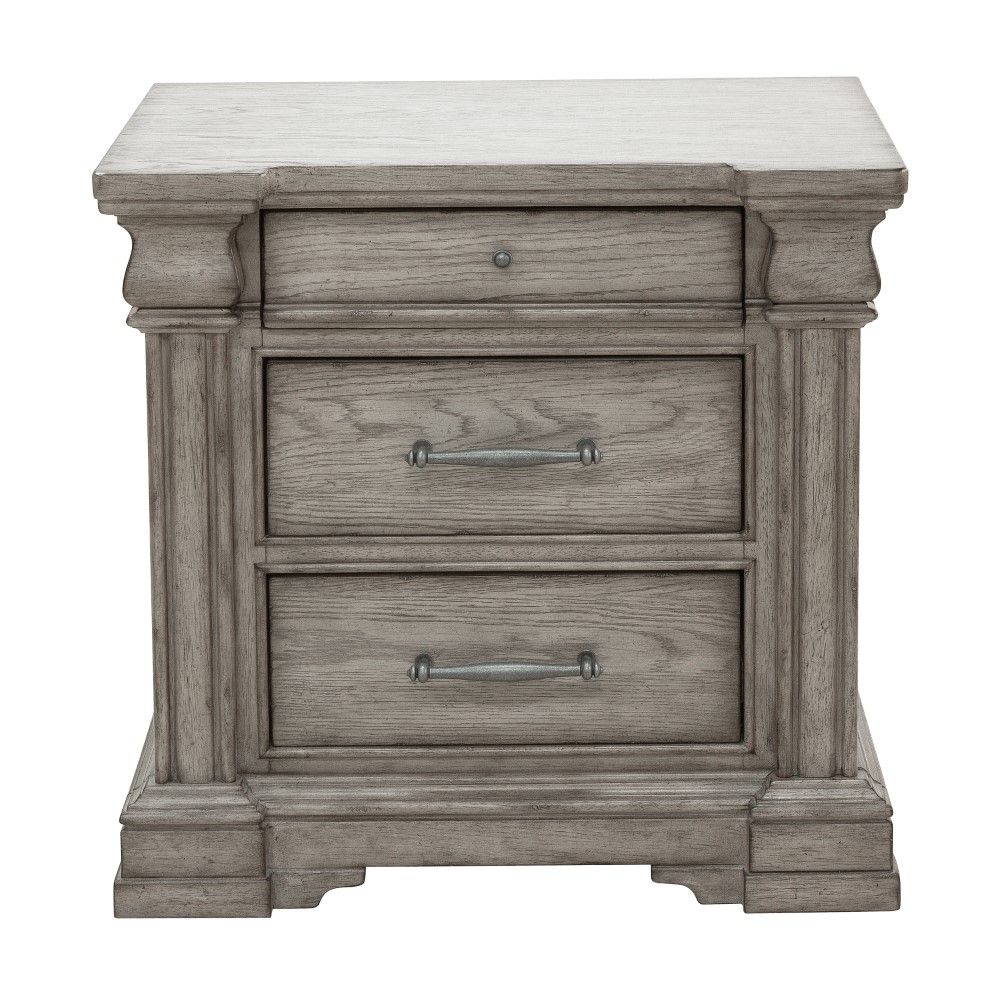 Pulaski - Madison Ridge 3 Drawer Nightstand In Heritage Taupe - P091140 inside Pulaski Furniture Bedroom Madison Ridge 6-Drawer Chest, Heritage Taupe