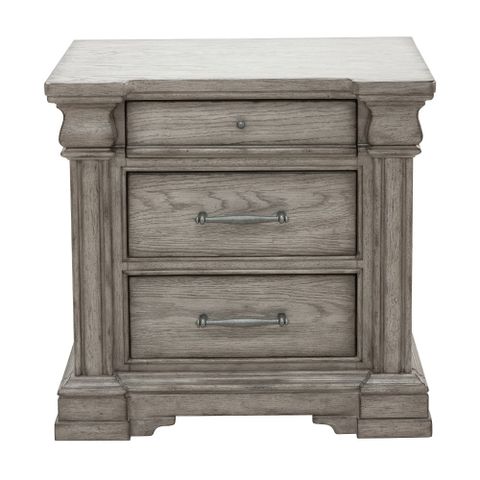 Pulaski - Madison Ridge 3 Drawer Nightstand In Heritage Taupe - P091140 inside Pulaski Furniture Bedroom Madison Ridge 6-Drawer Chest, Heritage Taupe