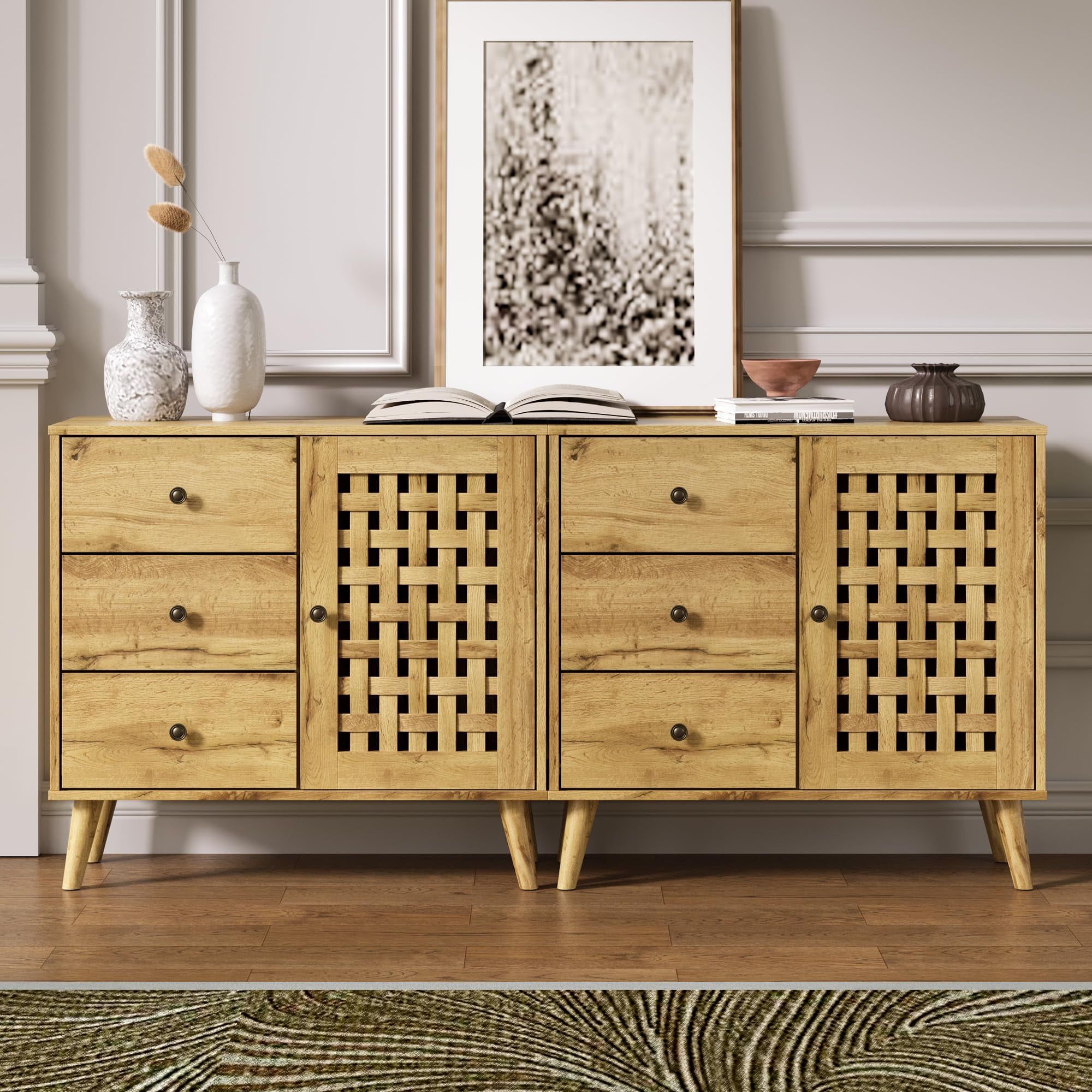 Royalcraft Accent Cabinet With Doors, Entryway Cabinet With Oak Legs ... with How to Choose the Right Stone-Textured 5 Drawer Accent Cabinet for Your Space