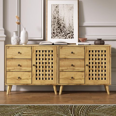 Royalcraft Accent Cabinet With Doors, Entryway Cabinet With Oak Legs ... with How to Choose the Right Stone-Textured 5 Drawer Accent Cabinet for Your Space