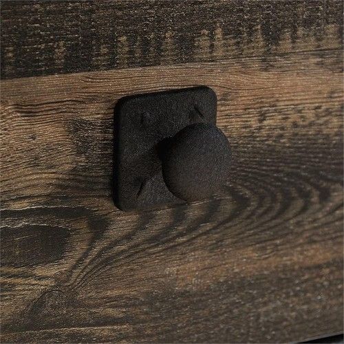 Sauder Steel River 49&quot; Mobile Tv Cart In Carbon Oak And Black | Ebay intended for The practical benefits of choosing a 49 inch mobile TV cart for home entertainment