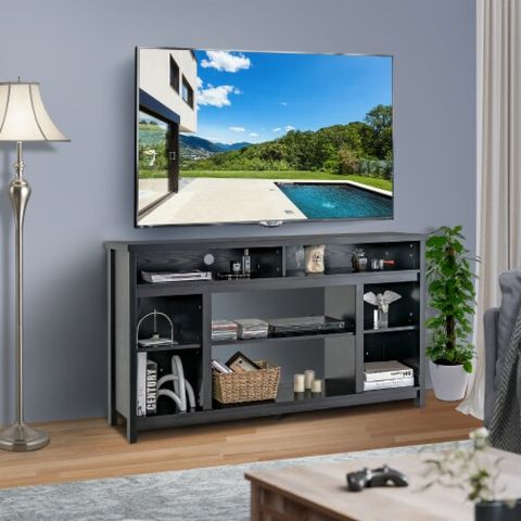 Slickblue 58 Inch Tv Stand Entertainment Console Center With Adjustable ... throughout Taft 58" Tv Entertainment Console, Black