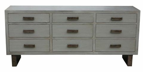 Sundance Reclaimed Wood Nine Drawer Dresser | Grey Wooden Dressing ... with regard to Sundance Nine-Drawer Dresser