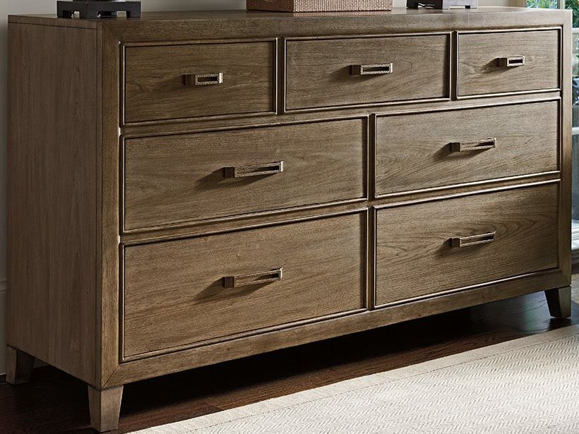 Tommy Bahama Cypress Point Lockeport 68&quot; Wide 7-Drawers Brown Solid ... inside Why the Lockeport Triple Dresser Stands Out in Today's Market