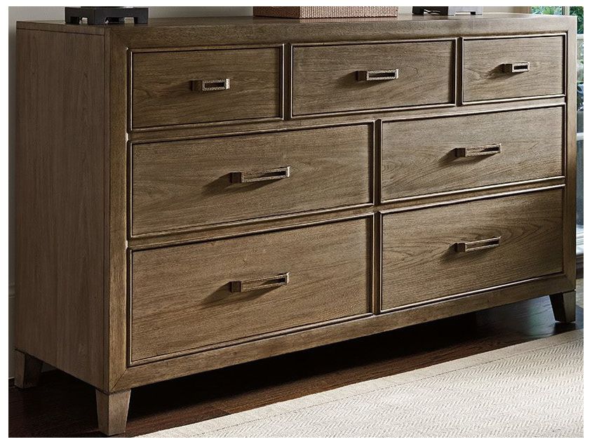 Tommy Bahama Cypress Point Lockeport 7 - Drawer Triple Dresser | To561234 within Lockeport Triple Dresser