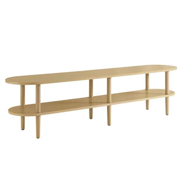 Torus Oval Wood Tv Stand By Modway in Torus Oval Wood Tv Stand, Light Oak