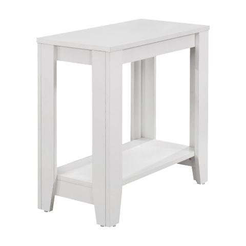 11.75" X 23.75" X 22" White Particle Board Laminate Accent Table ... with regard to Homeroots 11.75" X 23.75" X 22" Dark Taupe Particle Board Laminate Accent Table