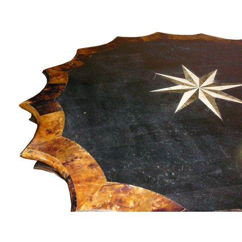 1960S Star Shape Marble Wood Mix Pedestial Table | Chairish with The Allure of Star Shape Pedestal Tables in Mid-Century Modern Interior Design