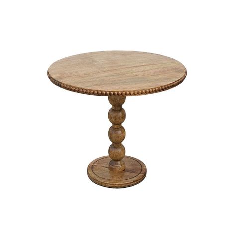 21 Inch Side End Table, Round Top, Stacked Ball Post, Natural Brown ... pertaining to How round top side tables enhance living room aesthetics