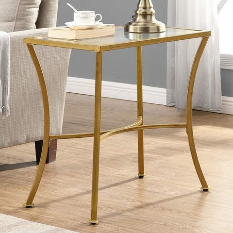 Alana 24" Wide Clear Glass Antique Gold Metal Accent Table | Metal ... pertaining to The Art of Balancing Form and Function in Home Furniture
