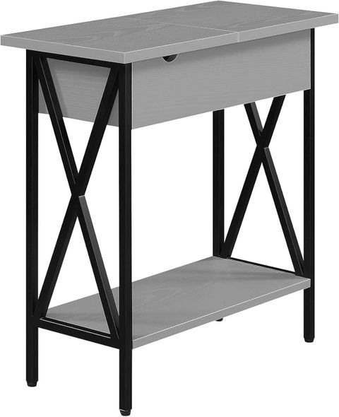 Amazon.com: Convenience Concepts Tucson Flip Top End Table With ... regarding Convenience Concepts Tucson Electric Flip Top End Table In Faux Birch Gray Wood
