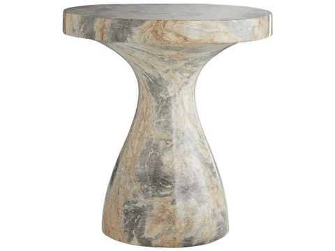 Arteriors Home Serafina Round Concrete Sahara Faux Marble End Table ... intended for Understanding the Versatility of Serafina Marble Pattern Concrete Furniture