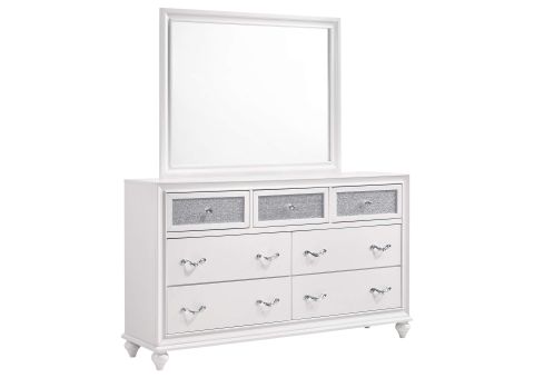 Barzini 7-Drawer Dresser With Mirror White with regard to The art of balancing functionality and aesthetics with picket house furniture