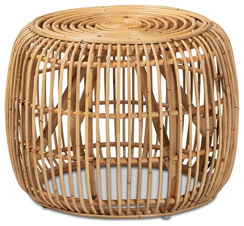 Baxton Studio Maverick Modern Bohemian Natural Brown Rattan End Table ... within Craftsmanship and Sustainability in Modern Rattan Furniture Making