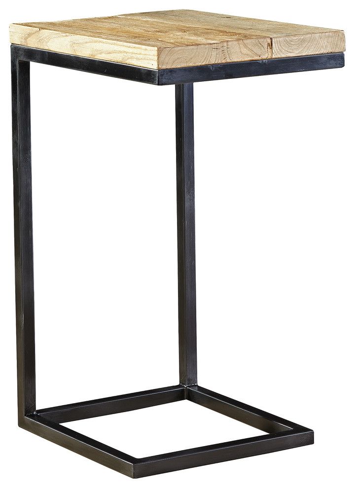 How Blackpool Reclaimed Elm & Brushed Steel Martini End Table Combines Vintage Charm with Modern Design