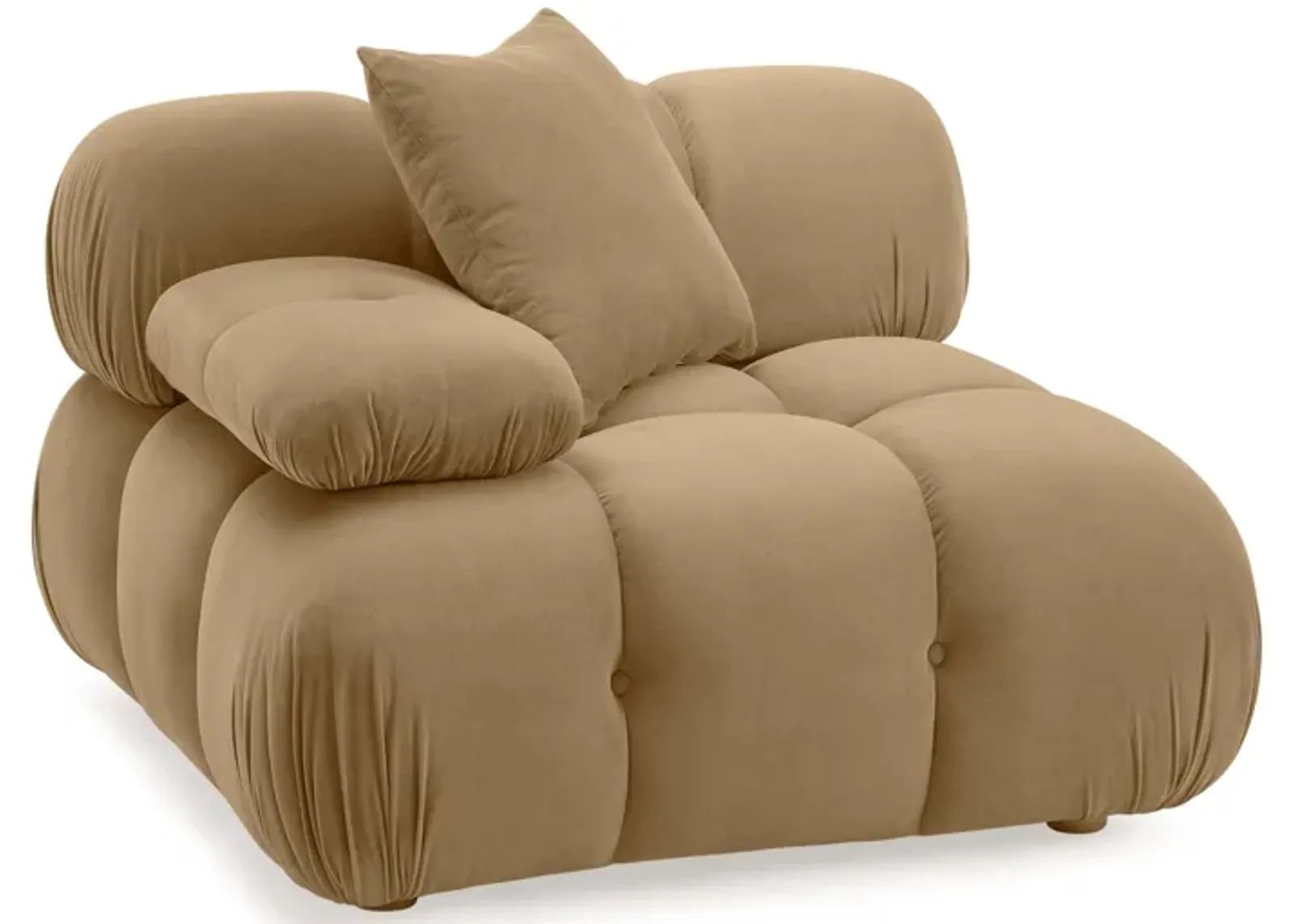 Calliope Cafe Au Lait Performance Velvet Modular Corner Chair By Tov ... for Exploring the Design Philosophy Behind Calliope Cafe Au Lait Chair