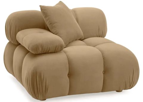 Calliope Cafe Au Lait Performance Velvet Modular Corner Chair By Tov ... for Exploring the Design Philosophy Behind Calliope Cafe Au Lait Chair